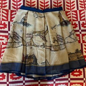 Anna Sui for Anthropologie Map Skirt size 6